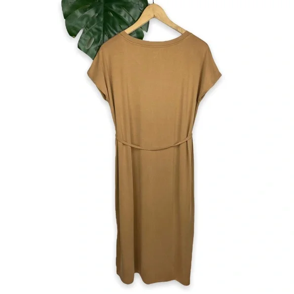 J. Jill Casual-Luxe T-Shirt Maxi Dress in Tigers Eye - Picture 5 of 8